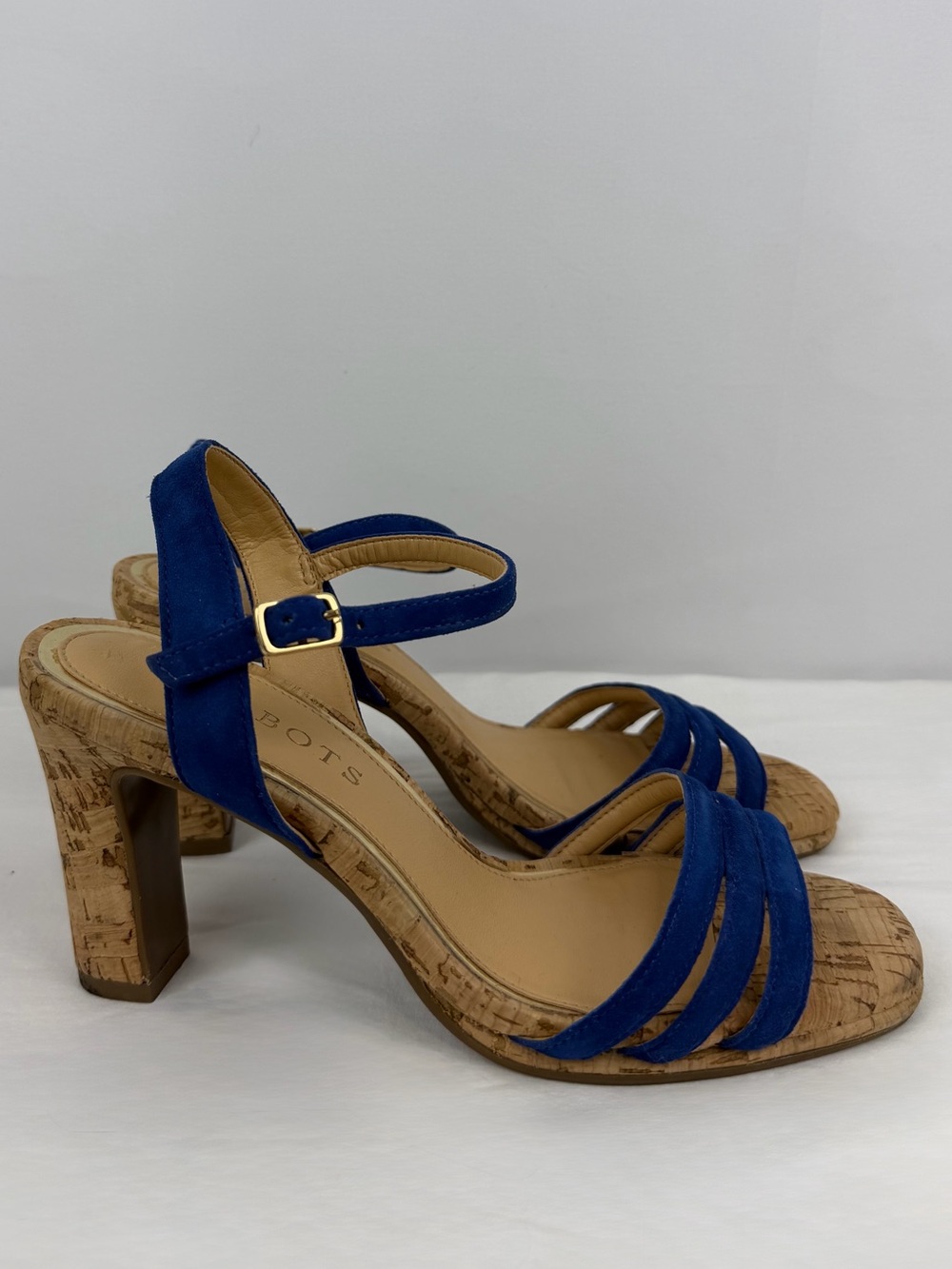 Talbots Briann2 Blue Ankle Strap Heel Sandals
